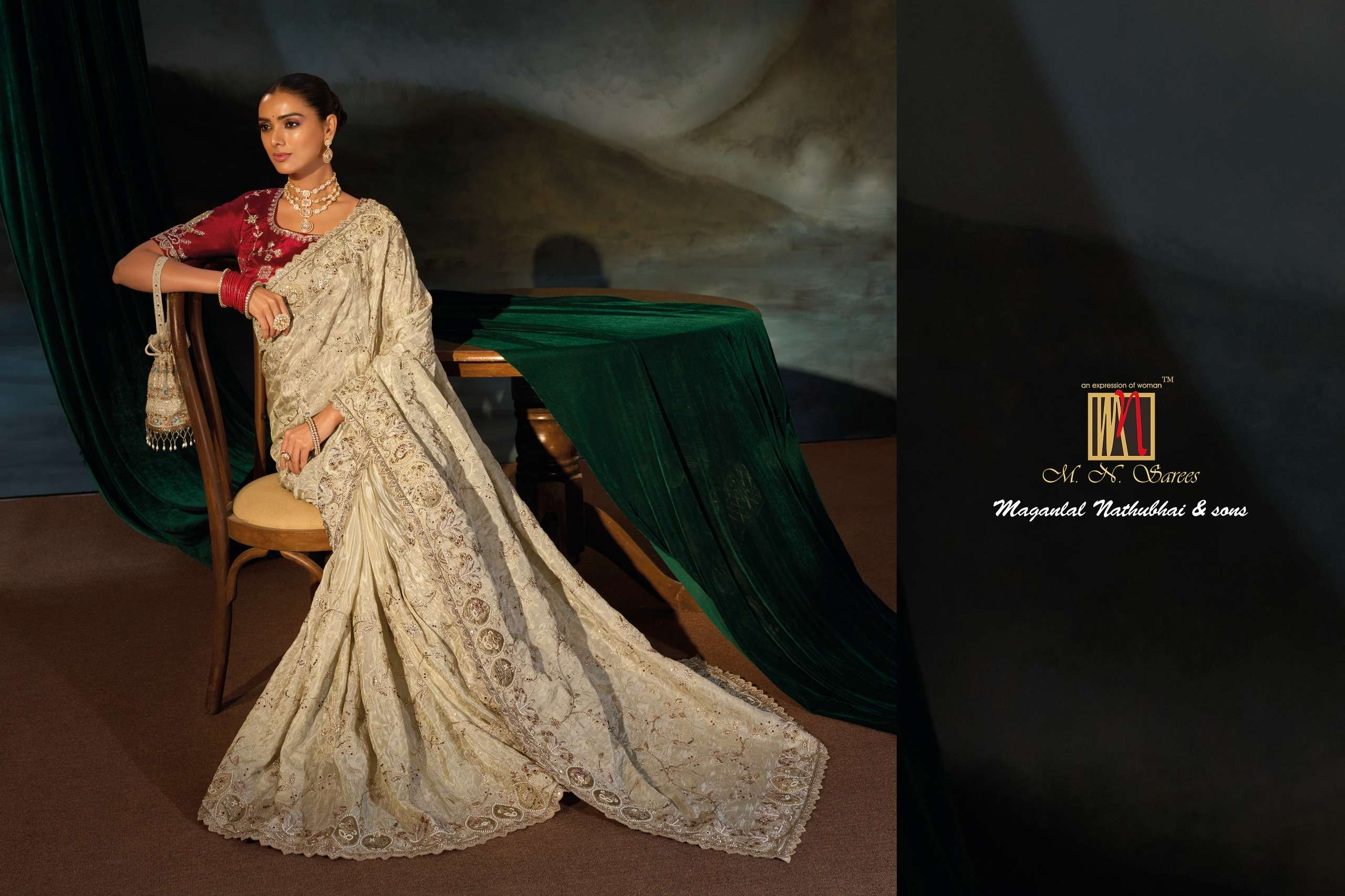 M N 8600 Series 8601 To 8613 the Royal and classic Heritage Collection saree wholesale in surat